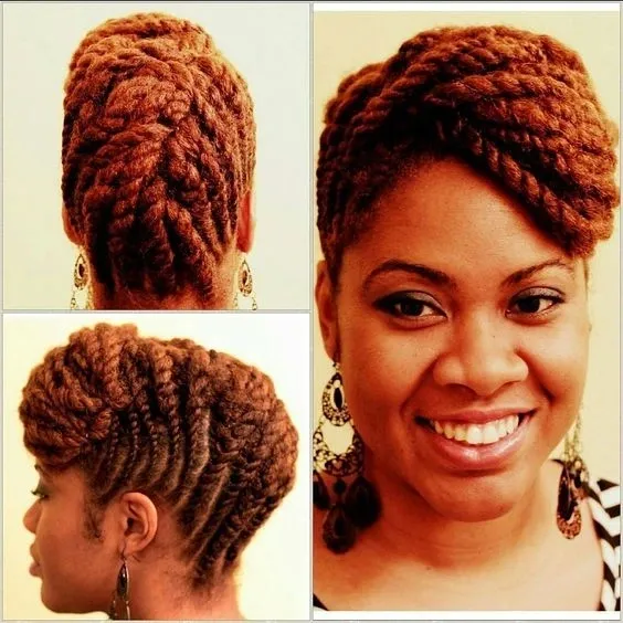 Coiffure moitié natté & twist avec extension